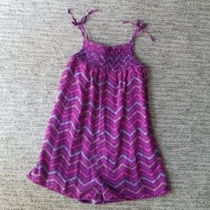 2T Girls Purple Print Romper